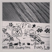 a piece of paper with a drawing on it