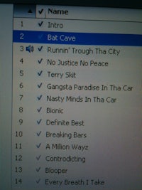 a computer screen showing a list of items